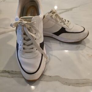 Michael Kors White and Black Women's Sneakers